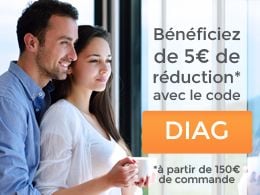 Bénéficiez de 5€ de réduction avec le code DIAG