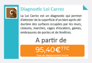 Prix du diagnostic surface de plancher Loi Carrez