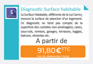 Tarif du diagnostic Surface Habitable - Loi Boutin