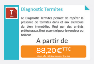 Tarif d'un diagnostic termites